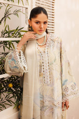 3-PC Unstitched Embroiderd Lawn By Baroque | UF-4396