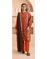 3-PC unstitched Printed Lawn By Zellbury | 0244