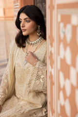 D-09 Sandy Beach | 3PC Unstitched Suit Luxury Chiffon Dilkash By Lavish Premium