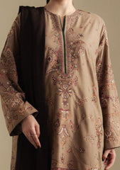 3-PC Unstitched Embroidered Plain Khaddar Coco By Zara Shahjahan | BLOOM-6B