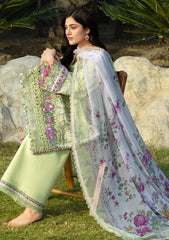 3-PC Unstitched DIgital Printed Chikankari Lawn By Elaf Premium | ERC-2A