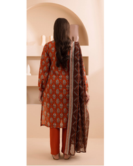 3-PC unstitched Printed Lawn By Zellbury | 0244