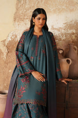 3-PC Unsititched  Embroidered Viscose Linen By Iznik | IPF-01