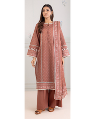 3-PC unstitched Printed Lawn By Zellbury | 0195