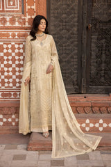 D-09 Sandy Beach | 3PC Unstitched Suit Luxury Chiffon Dilkash By Lavish Premium