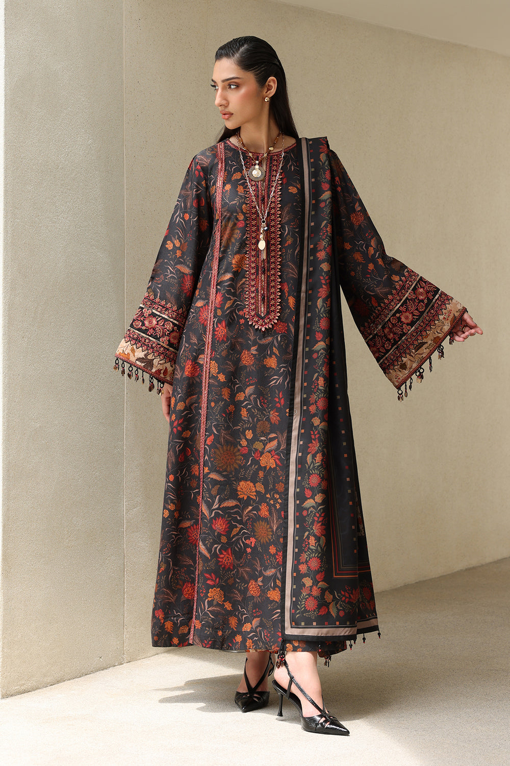 Digital Printed Viscose Silk Shirt & Trouser by Baroque