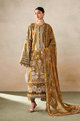 3-PC Unstitched Embroidered Eid Lawn By Baroque | D07