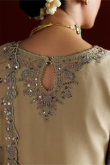 3Pc Embroidered Chiffon Unstitched Sharara Suit By Iznik