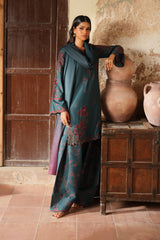 3-PC Unsititched  Embroidered Viscose Linen By Iznik | IPF-01