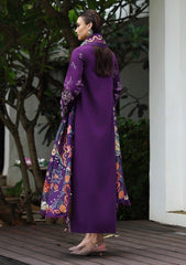 3-PC Unstitched Linen Embroidered Qline By Qalamkar | IRIS