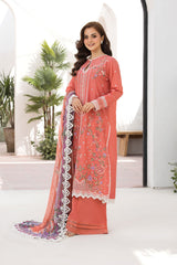 Unstitched 3-PC Embroidered Lawn Vital Collection By Sobia Nazir - VT25-4A