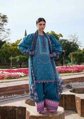 3-PC Unstitched Digital Printed Lawn Aangan By Kahf | FALAK ARA