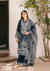 3-PC Unstitched Embroidered Lawn Ek Fasana By Kahf | KLB-1A MALKA
