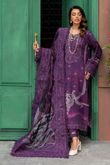 NSG-166 | 3Pc Unstitched Suit Embroidered slub linen Winter Collection Gardenia By Nureh (Co