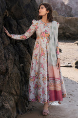 USE- 9173 | 3Pc Unstitched Suit Embroidered Lawn Summer Basic By Jazmin