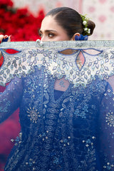 3Pc Suit – Embroidered Organza Unstitched with Cutwork Detail Mia By Nureh
