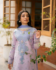 3-PC Unstitched Embroidered Lawn Aashiyana By Roheenaz | RNZ-02B