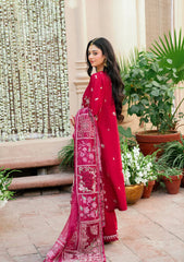 3-PC Unstitched Embroidered Lawn Ek Fasana By Kahf | KLB-1B MAHRANI