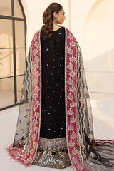3-PC Unstitched Embroidered LU'ZELLA By Farasha | Stardust Noir