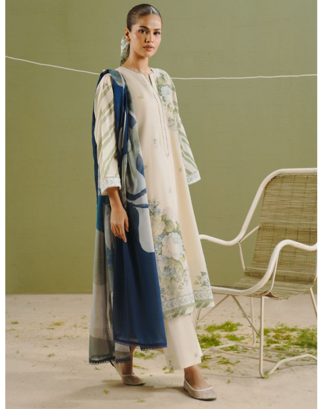 3-PC Unstitched Digital Prints Coco By Zara Shahjahan | Zeya-1B