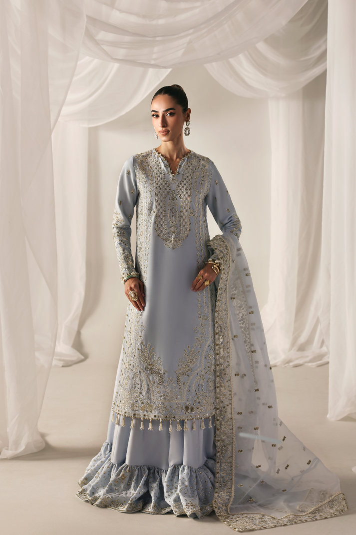 3-PC Unstitched Premium Raw Silk Embroidered Serein By Emaan Adeel | OPULENT OASIS