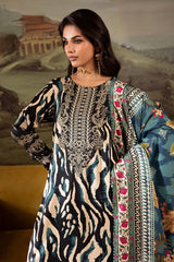 3-PC Unstitched Linen Signature Prints By Nureh | SP-171