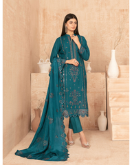 3-PC Unstitched Embroidered Grip Shawl Nisrine By Tawakkal Fabrics | D-4986