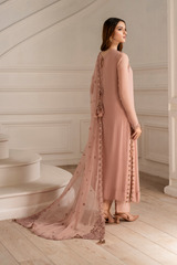3-PC Unstitched Embroidered Organza Exclusive Formals By Iznik | UE-479