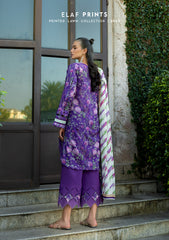 EPE-04A | 3PC Unstitched Suit Digital Printed Lawn Prints By Elaf Premium