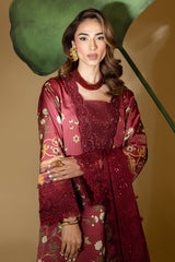 Unstitched 3-PC Embroidered Silk Edit By Nureh S-22