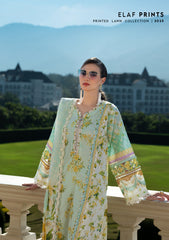 EPE-06A | 3PC Unstitched Suit Digital Printed Lawn Prints By Elaf Premium