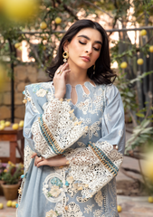 Unstitched 3-PC Embroidered Luxury Lawn By Elaf | ELM-7B MAHVEEN