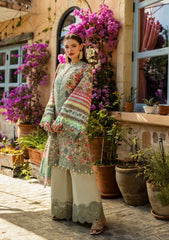 ELK-01B GIARDINO | 3Pc Unstitched Suit Lawn Collection Prints Chikankari By Elaf Premium