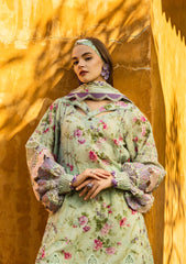 ELK-03A FLOREALE | 3Pc Unstitched Suit Lawn Collection Prints Chikankari By Elaf Premium