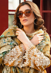 EPW-3A Sunkissed Meadows | 3Pc Unstitched Suit Winter Pashmina Shawl By Elaf Premium