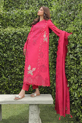 PS-06 MALIHA | 3PC Unstitched Suit Embroidered Festive Lawn By Qalamkar