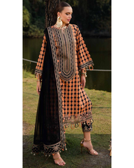 3-PC Unstitched Premium Embroidered Printed Lawn By Charizma | CQ5-02