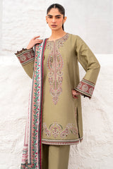 USE- 9136 | 3Pc Unstitched Suit Embroidered Lawn Summer Exclusive By Jazmin