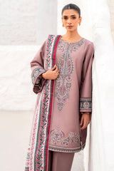 USE- 9135 | 3Pc Unstitched Suit Embroidered Lawn Summer Exclusive By Jazmin