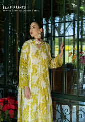 EPE-08B | 3PC Unstitched Suit Digital Printed Lawn Prints By Elaf Premium