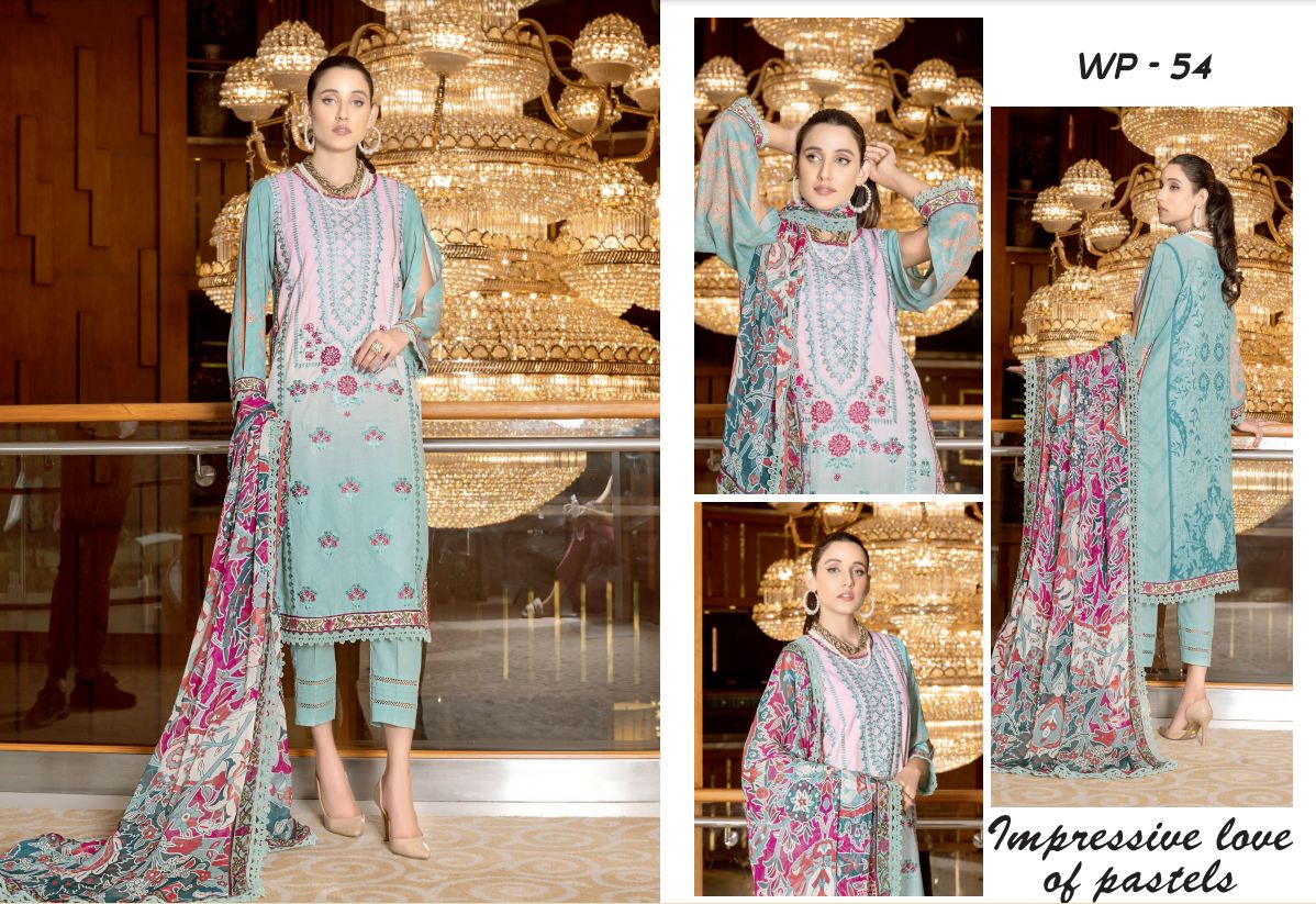 WP 54 Unstitched Resham Karandi Print - 3PC - Parisa By Wania