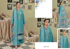 WP 374 Unstitched KARANDI Embroidered - 3PC - Afreen By Wania