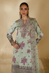 Unstitched 3-PC Embroidered Silk Edit By Nureh S-25