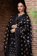 NJ-100 | 3Pc Unstitched Suit Embroidered Jacquard Collection Maya Jacquard by Nurèh