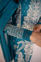 MS-628 | 3PC Unstitched Embroidered Banarsi Lawn Missouri By Johra