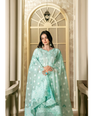 3-PC Unstitched Embroidered Lawn Khwaish By Tawakkal Fabrics | D-2621