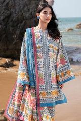 USE-9160 | 3Pc Unstitched Suit Digital Printed lawn Summer 25 Drop II By Jazmin