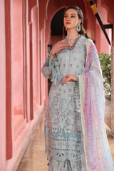 NE-111 | 3Pc Unstitched Suit Schillfli Lawn Collection Bazar By Nureh