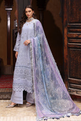 NE-108 | 3Pc Unstitched Suit Schillfli Lawn Collection Bazar By Nureh