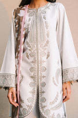 3-PC Unstitched Embroidered Dobby Lawn By Jazmin | 9142